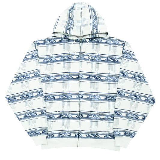 Syphon Zip Hoodie - White / Purple