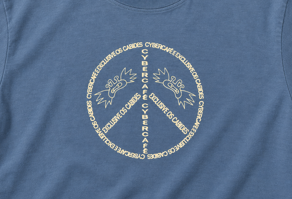 Cybercafé x Exclusive Os Cabides Peace Tee - Blue