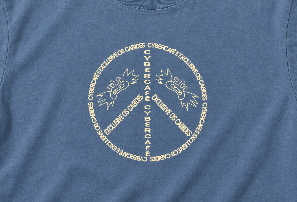 Cybercafé x Exclusive Os Cabides Peace Tee - Blue