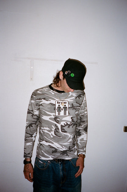 Couple Long Sleeve - Grey Camo