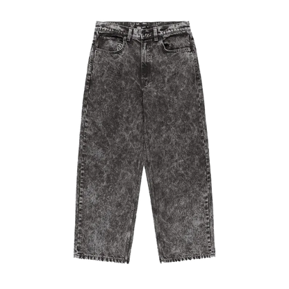 Check-5 Baggy Pants - Black Stone Wash