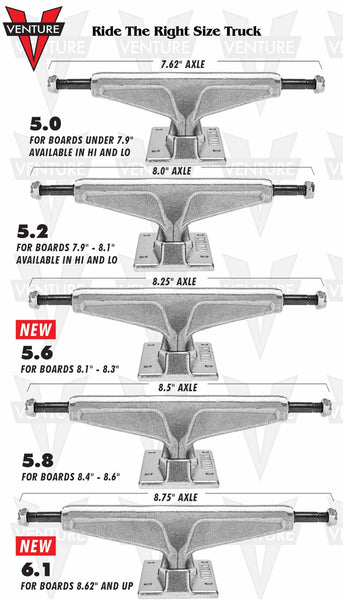 V-Hollow High Trucks - Polished (Pair)