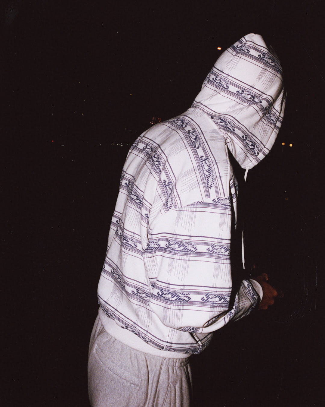 Syphon Zip Hoodie - White / Purple