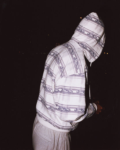 Syphon Zip Hoodie - White / Purple