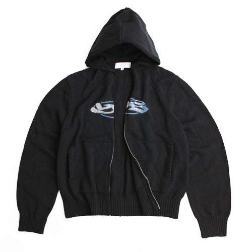 Yardsale Glitz Knitted Hoodie - Black