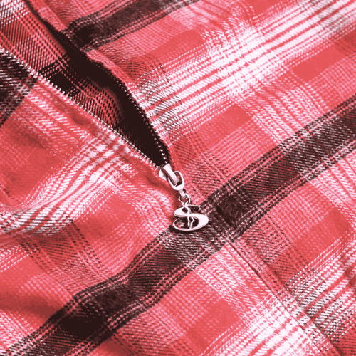 Tartan Fullzip Hoodie - Red