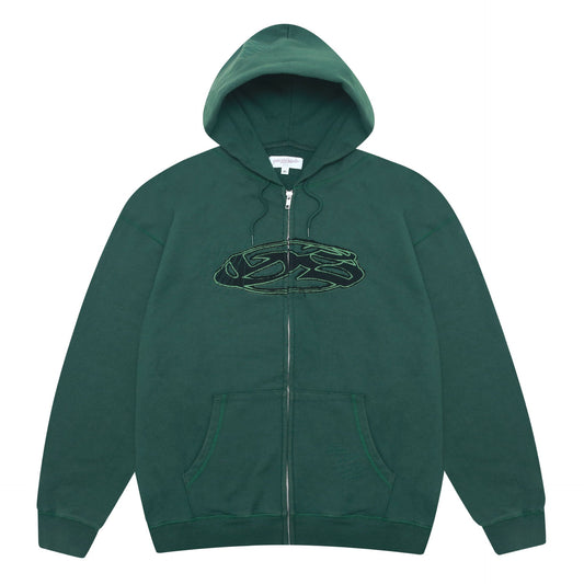 Sports Spray Zip Hoodie - Green